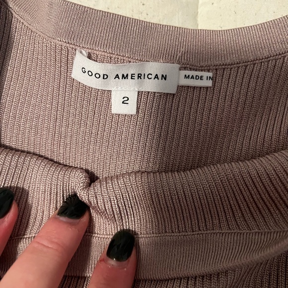 Good American knit scoop bodysuit in mink - Picture 4 of 8